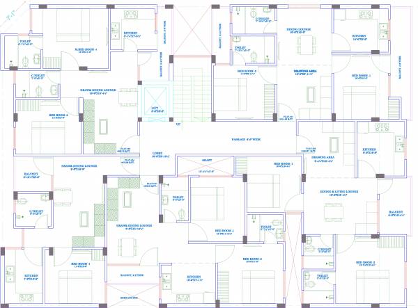  sarovar Cluster Plan for Typical Floor