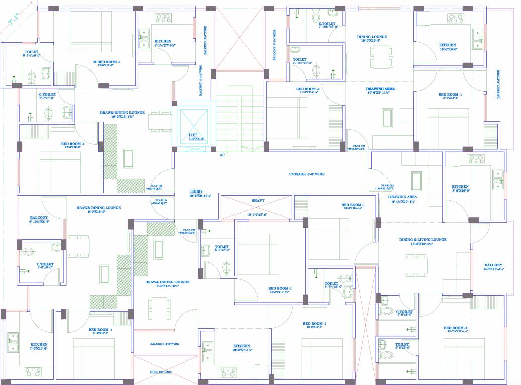  sarovar Cluster Plan for Typical Floor