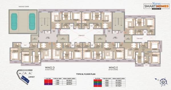  veena-smart-homes Wing A - Building 2 Cluster Plan
