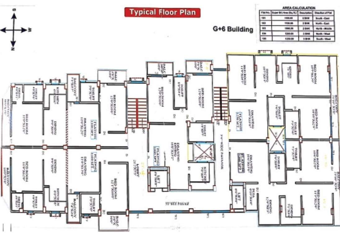  ramesh mansion Tower 1 Cluster Plan
