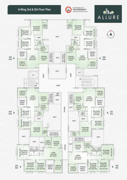 allure Allure Wing A Cluster Plan For Odd Floor