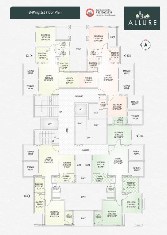  allure Allure Wing B Cluster Plan For 1st Floor
