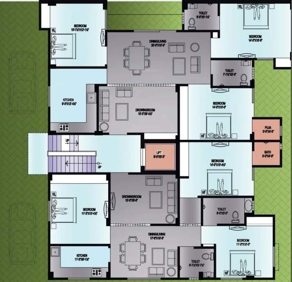  tower 3 Shrinath Tower 3 Cluster Plan