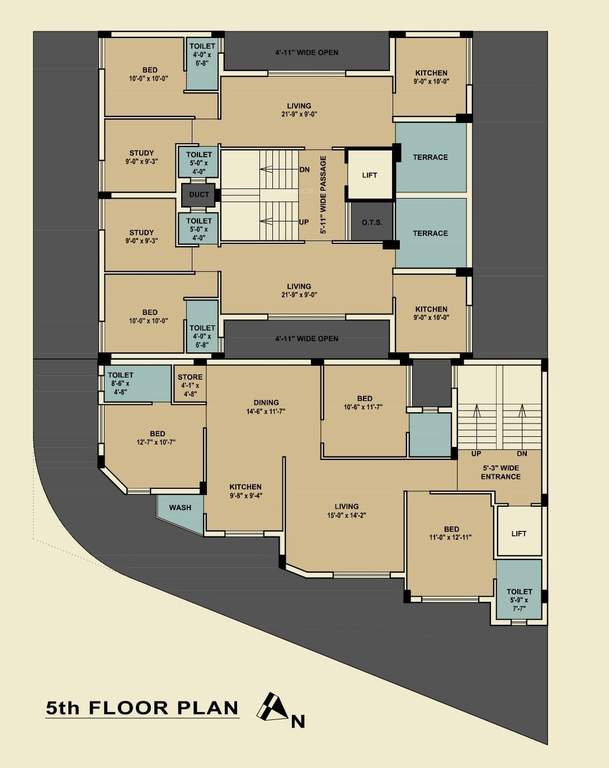  luxuria 1 and 2 Block 1 Cluster Plan for 5th Floor