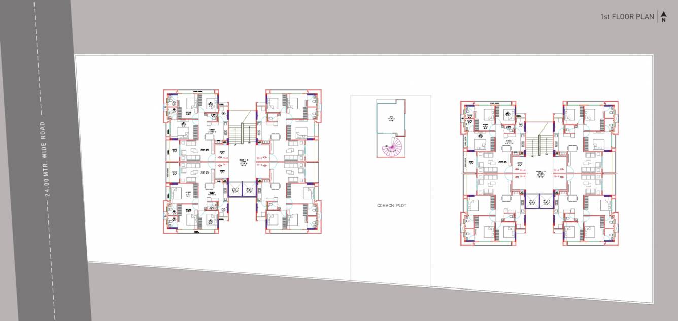  aatishya 100 Block A & B Cluster Plan for 1st Floor