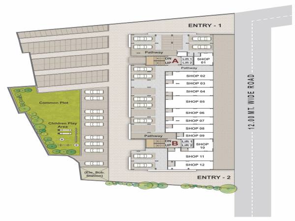  ganesh-vatika Tower A & BCluster Plan for ground Floor