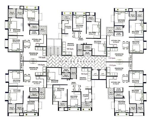  vista Vista Cluster Plan from 1st to 6th Floor