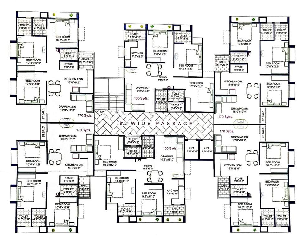  vista Vista Cluster Plan from 1st to 6th Floor