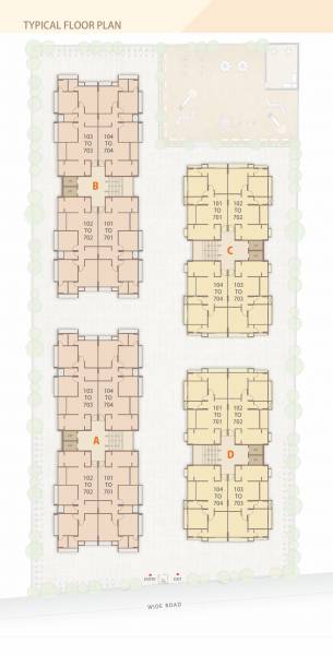  gunjan-flat Block A B, C & D Cluster Plan from 1st to 7th Floor
