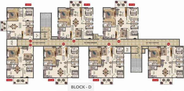 maha Block D Cluster Plan from 1st to 10th Floor