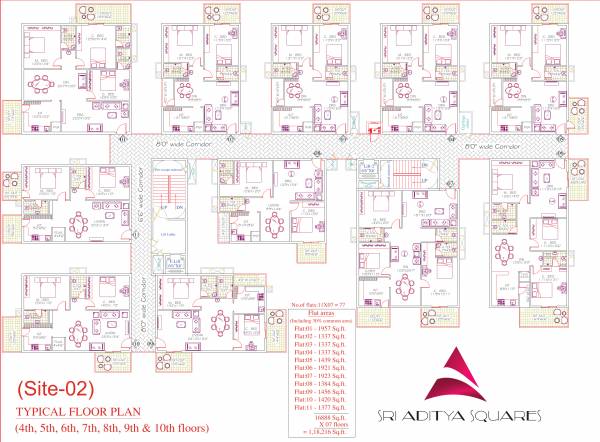  ornate Tower A Cluster Plan