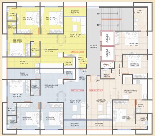  harikalp-deluxe Harikalp Deluxe Cluster Plan from 1st to 7th Floor