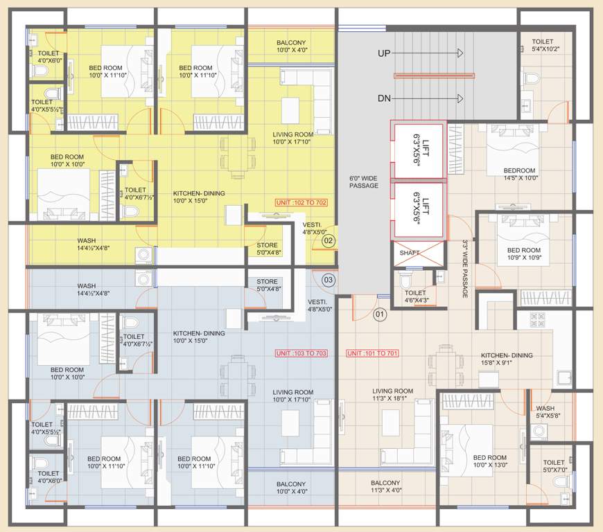  harikalp deluxe Harikalp Deluxe Cluster Plan from 1st to 7th Floor