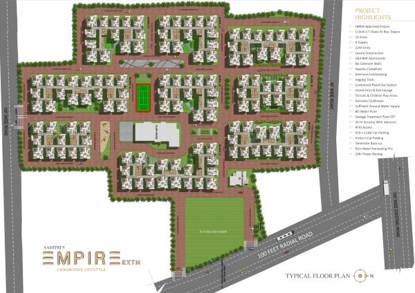  aaditris-empire A And B Cluster Plan for Typical Floor