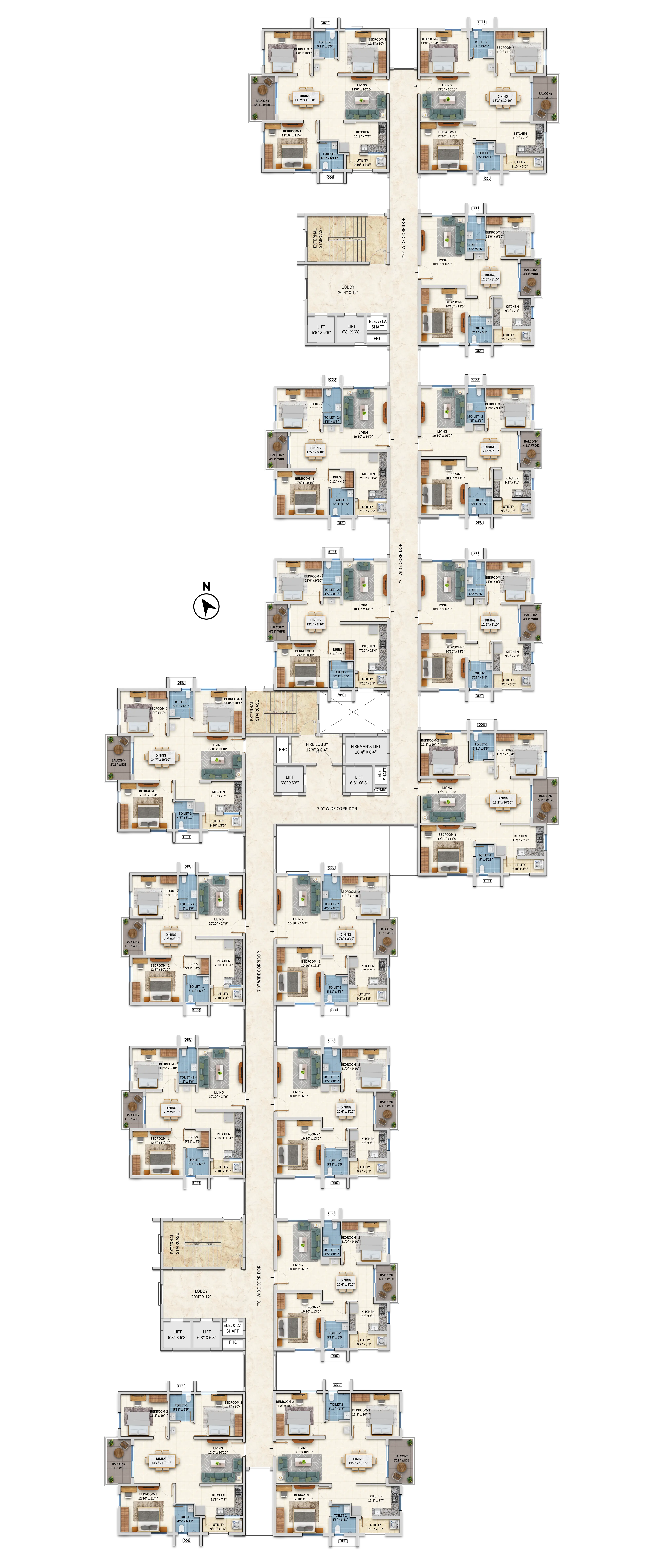  asbl springs Tower B Cluster Plan