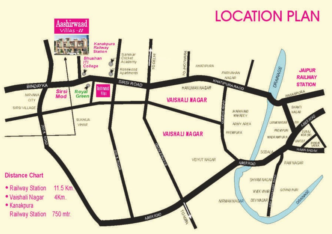  aashirwaad villas 2 Location Plan