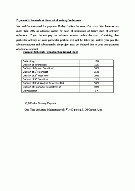 silver-residency Construction Linked Payment (CLP) Payment Plan