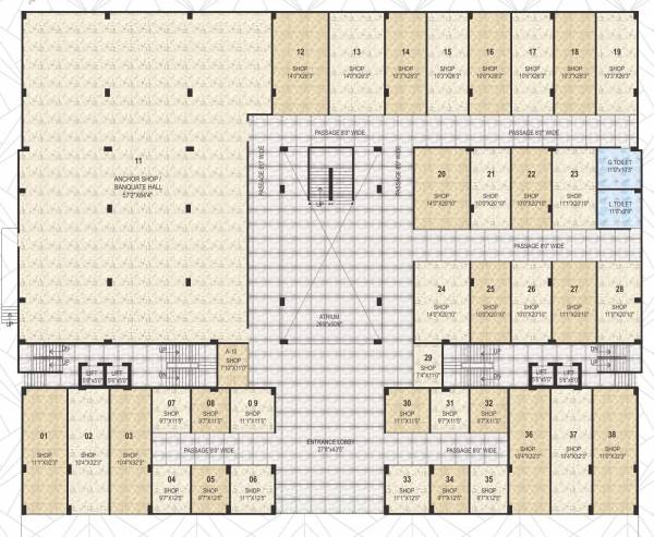 Block A and C Cluster Plan for ground Floor complex-hajipur Block A and C Cluster Plan for ground Floor