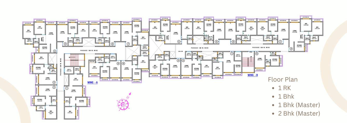  sai mauli Sai Mauli Cluster Plan from 1st to 8th Floor
