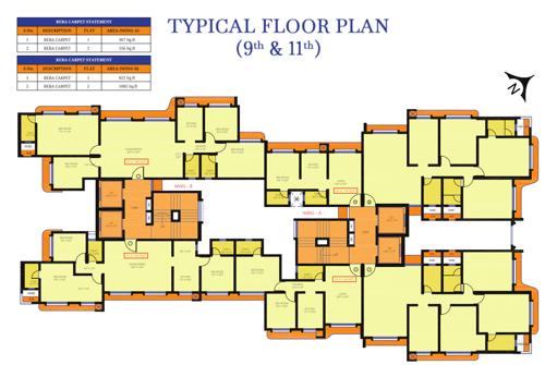  anand-chsl Chaitanya Anand Lunkhod CHSL Cluster Plan For 9th & 11th Floor