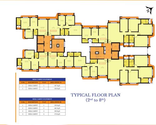  anand-chsl Chaitanya Anand Lunkhod CHSL Cluster Plan From 2nd To 8th Floor