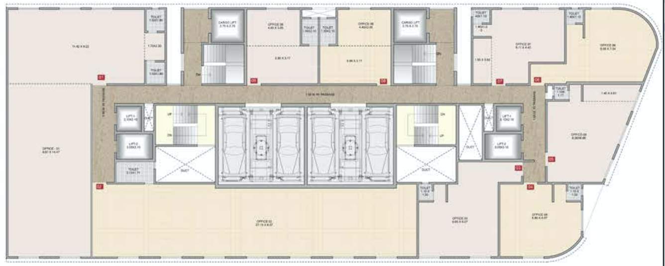  metro majestic by nakshatra builders thane Building 1 Cluster Plan