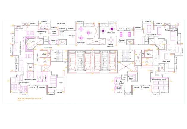  metro majestic by nakshatra builders thane Building 1 Cluster Plan for 19th Floor