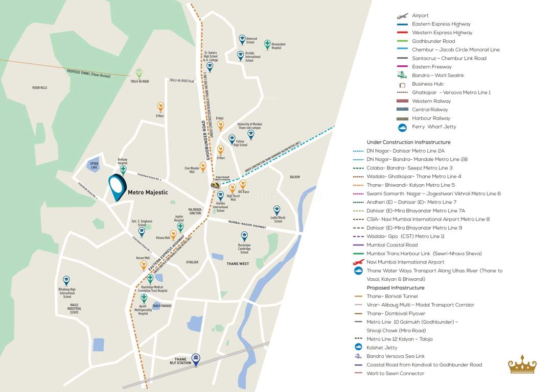  metro majestic by nakshatra builders thane Location Plan