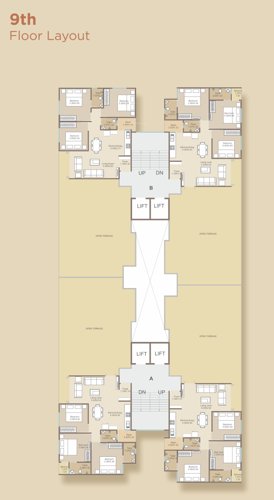  avni-residency Avni Residency Cluster Plan for 9th Floor