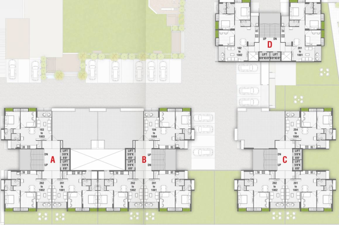  elite Block A,B,C,D Cluster Plan For 11th Floor