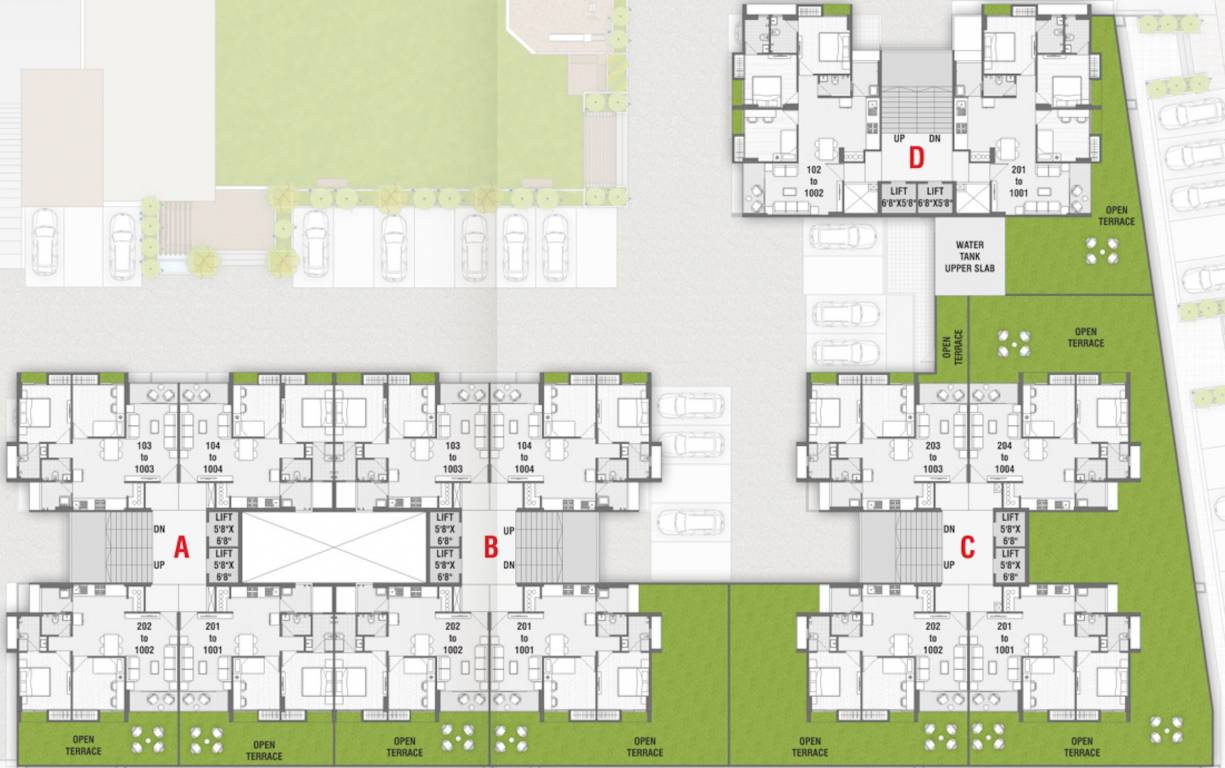  elite Block A,B,C,D Cluster Plan From 1st To 10th Floor