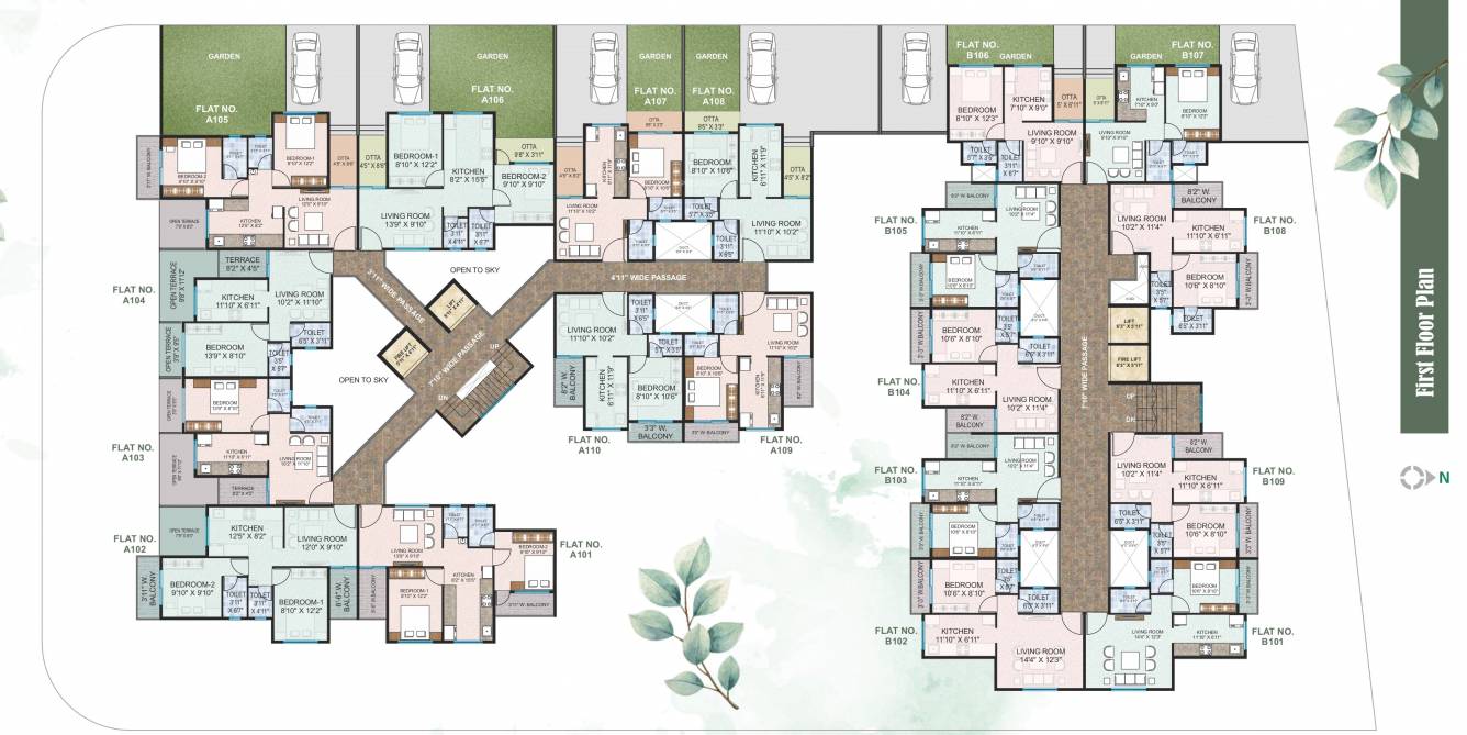  pandav enclave First Floor Cluster Plan