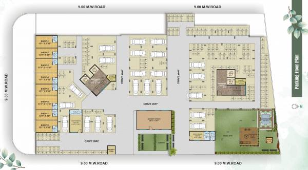  pandav-enclave Ground Floor Cluster Plan