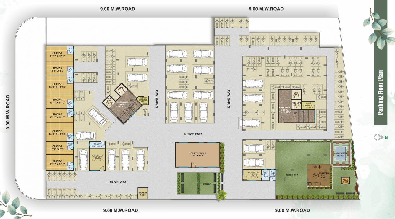  pandav enclave Ground Floor Cluster Plan