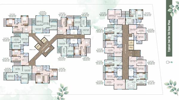  pandav-enclave Wing A Cluster Plan from 2nd to 7th Floor