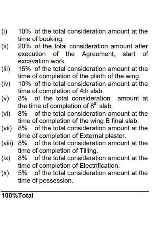 pandav-enclave Construction Linked Payment (CLP) Payment Plan