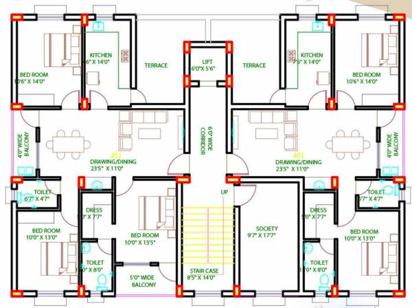 Cluster Plan for 4th Floor om-baikuntha Cluster Plan for 4th Floor