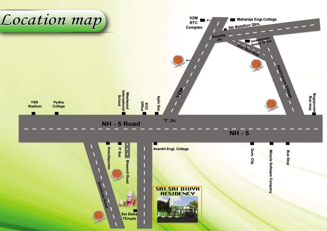  sri sai divya residency Location Plan