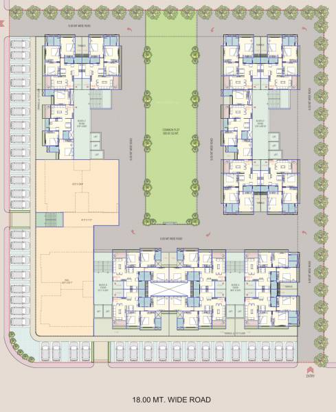  turquoise-greens Cluster Plan For 1st Floor