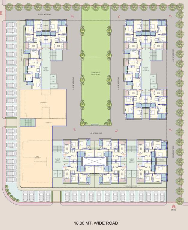  turquoise greens Cluster Plan For 1st Floor