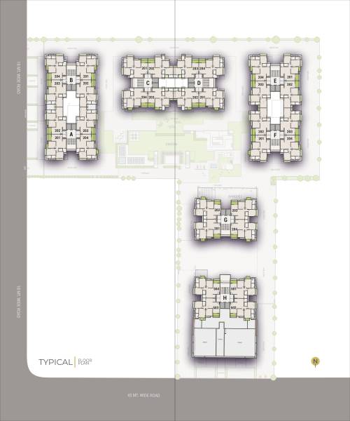  sarathya-west Tower 1 Cluster Plan