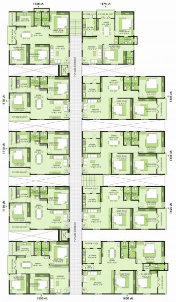 silver-springs Block C Cluster Plan from 1st to 4th Floor