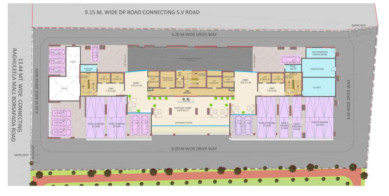  daivi eterneety Shreeji Daivi Cluster Plan For Ground Floor