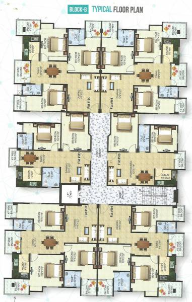 eden-apartment Cluster Plan for 1st Floor