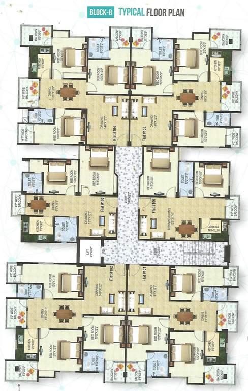 eden apartment Cluster Plan for 1st Floor