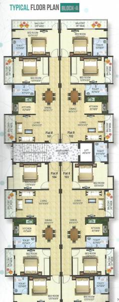  eden-apartment Cluster Plan for 1st Floor