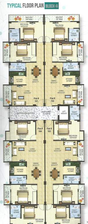 eden apartment Cluster Plan for 1st Floor