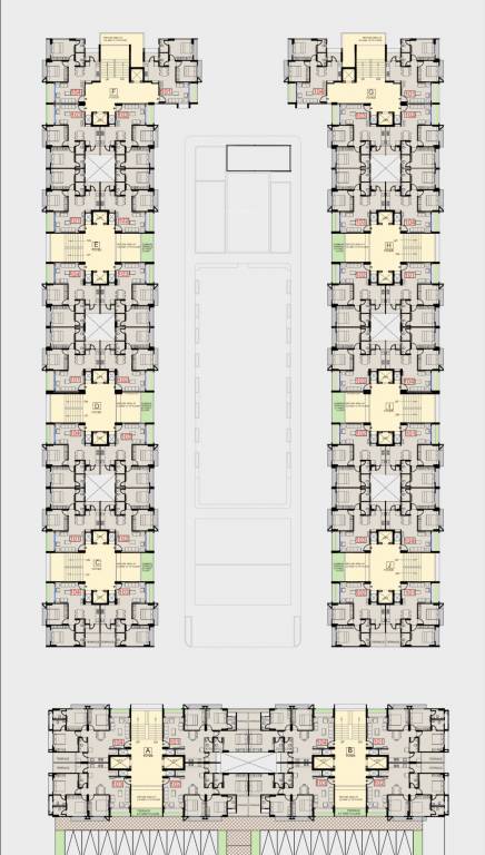  eris A,B,C,D,E,F,G,H,I,J Cluster Plan For Typical Floor