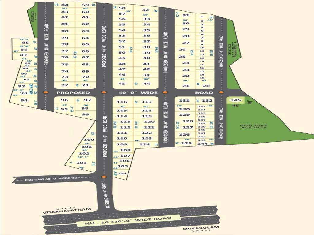  nandanavanam subhaprada plot Layout Plan