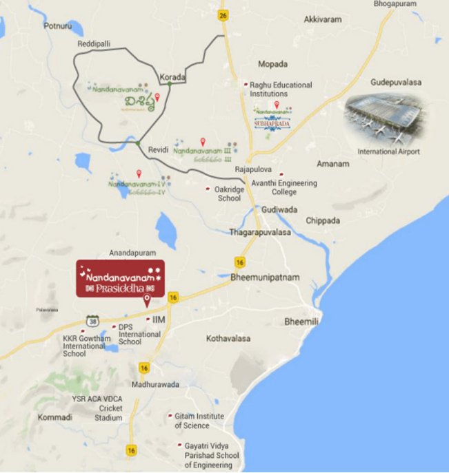 nandanavanam prasiddha Location Plan